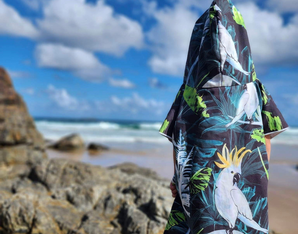 Bird of Paradise Small and Medium Sizes a boy looking out from the rocks at Currumbin Beach Gold Coast Queensland