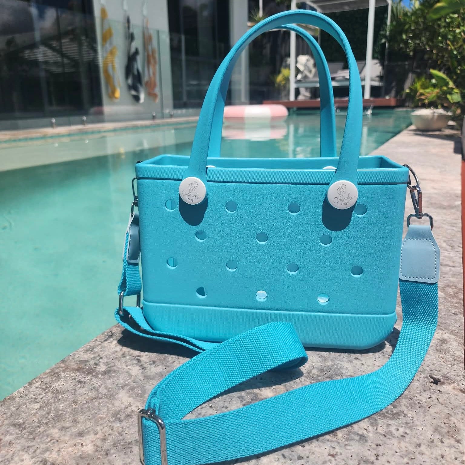 Aqua Marine eva silcone Mini Bag with Strap