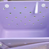 * "Coral Cove Eva Silicone bag showing the clip for sunglasses keys etc."