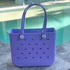 * "Medium Coral Cove EVA silicone beach tote bag front view displaying spacious interior and shoulder straps"