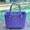 * "Large Coral Cove EVA silicone beach tote bag front view showcasing maximum capacity and sturdy construction"