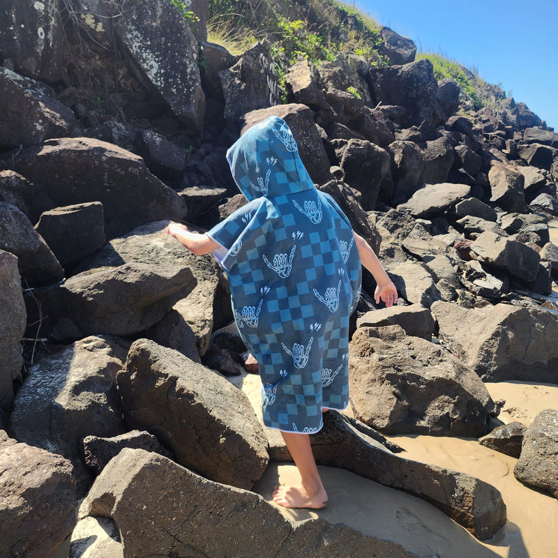 Bad to the bone large hoodie climbing on rocks